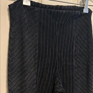 Free People Black Ribbed Flare Pants